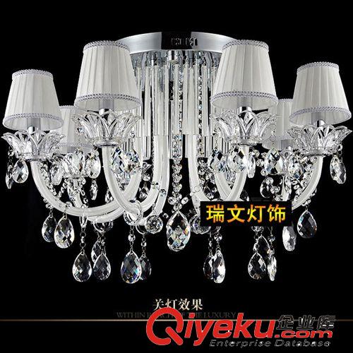 廠家批發(fā)LED蠟燭燈吸頂燈新款布藝吊燈餐廳臥室客廳燈酒店吊燈原始圖片2