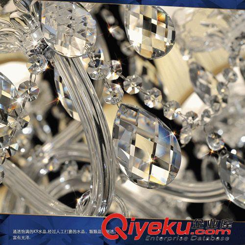 水晶蠟燭燈 蕓魅1D011 臥室餐廳客廳酒店現(xiàn)代蠟燭燈吊燈批發(fā)廠家原始圖片3