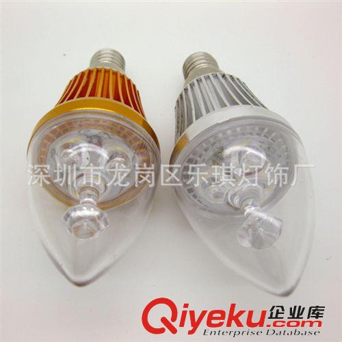 LED蠟燭燈泡 E14螺口 LED拉尾燈泡LED尖泡 水晶燈專用 3W/5W tj原始圖片2