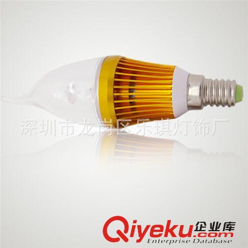 LED蠟燭燈泡 E14螺口 LED拉尾燈泡LED尖泡 水晶燈專用 3W/5W tj原始圖片3
