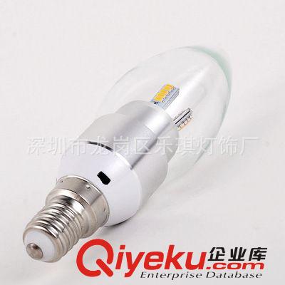 LED貼片蠟燭燈 LED透明尖泡/拉尾燈泡 水晶燈專用 E14螺口 3W/5W原始圖片2