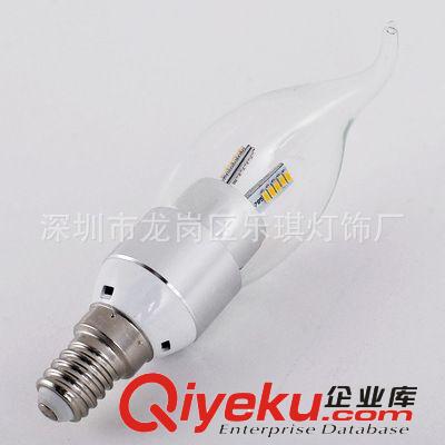 LED貼片蠟燭燈 LED透明尖泡/拉尾燈泡 水晶燈專用 E14螺口 3W/5W原始圖片3