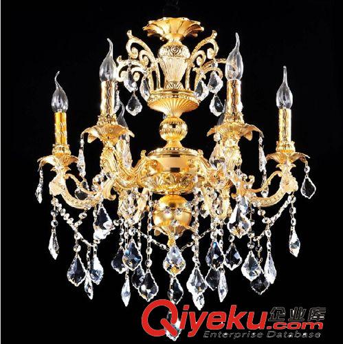 工廠批發(fā)鋅合金水晶燈沙金色水晶吊燈歐式現(xiàn)代吊燈工程燈飾DS9001原始圖片2