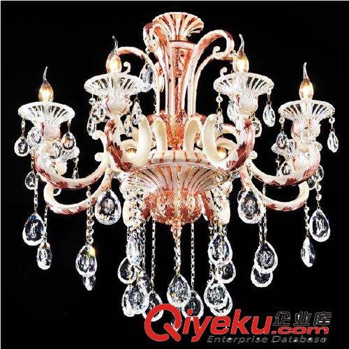 【廠家直供】沙金色鋅合金水晶燈歐式現(xiàn)代水晶吊燈工程燈飾DS6125
