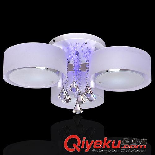 【企業(yè)集采】批發(fā)分段遙控LED現(xiàn)代吸頂水晶燈飾客廳書(shū)房創(chuàng)意燈具原始圖片3