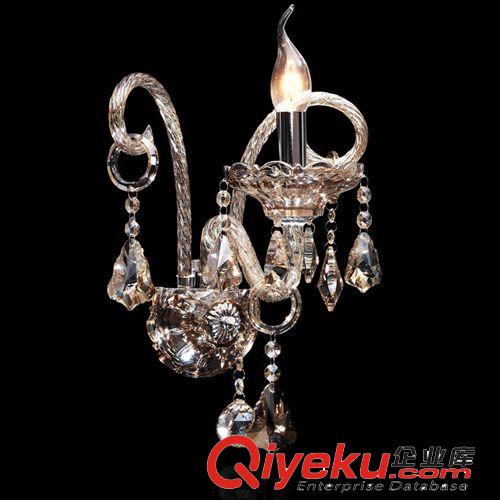 【企業(yè)集采】現(xiàn)代歐式水晶壁燈臥室床頭簡(jiǎn)約蠟燭燈玻璃燈飾B2011原始圖片3