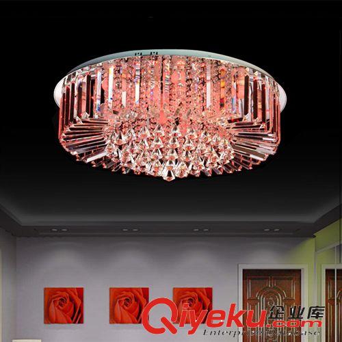 工廠批發(fā)現(xiàn)代簡約水晶吸頂燈LED分段搖控低壓平板燈客廳燈飾6008原始圖片3