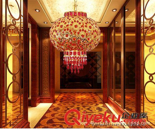 吊燈 LED水晶燈籠 節(jié)日燈具 喜慶燈飾 婚慶燈籠一件代發(fā)原始圖片3