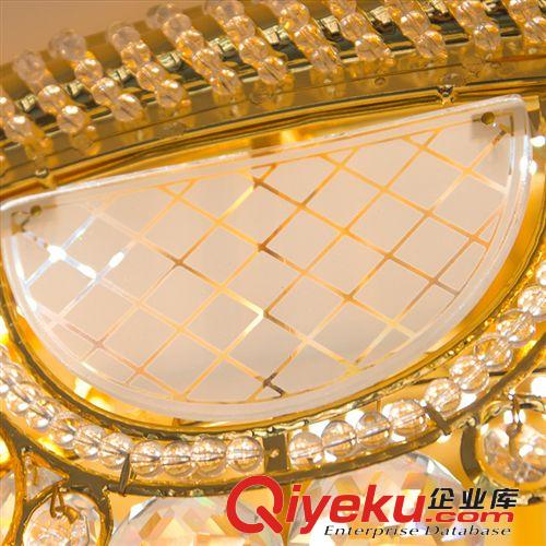 吸頂燈 黃色水晶燈 傳統客廳水晶燈 金色酒店工程燈 LED吸頂燈具原始圖片3