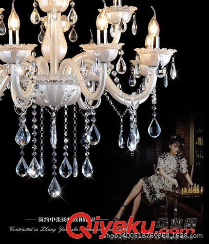 歐式吊燈客廳 led現(xiàn)代歐式水晶吊燈 水晶蠟燭燈大吊燈 一件代發(fā)原始圖片3