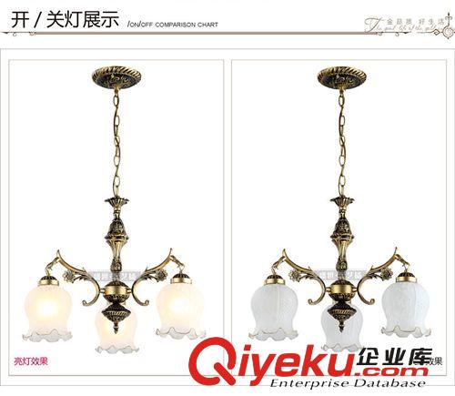 中山古鎮(zhèn)燈具燈飾批發(fā) 現(xiàn)貨供應(yīng) 鋅合金鐵藝歐式仿古吊燈 餐廳燈原始圖片2