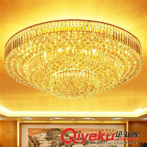 批發價蛋糕客廳水晶燈圓形 現代傳統金色客廳吸頂燈LED臥室水晶燈原始圖片3