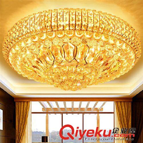 批發價金色傳統客廳水晶吸頂燈 現代圓形旋轉木馬臥室餐廳水晶燈原始圖片3