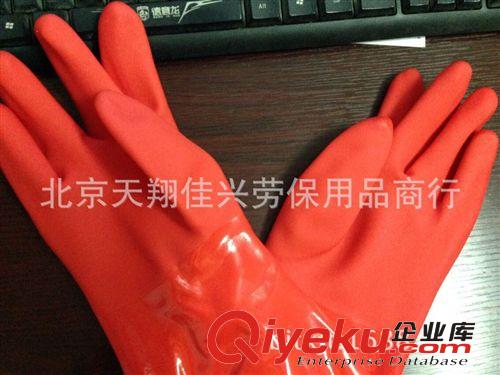 花蕾999-45pu絨里保暖手套PU乳膠家用手套 一體植絨家務手套原始圖片3