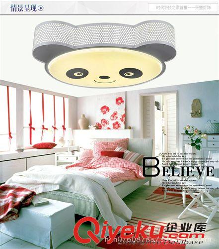 1055現代時尚gd兒童燈具燈飾LED熊貓吸頂燈客廳臥室燈原始圖片2