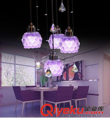 現(xiàn)代餐吊燈新款/LED餐廳吊燈/溫馨飯廳燈臥室吊燈/玻璃吊燈具燈飾原始圖片2