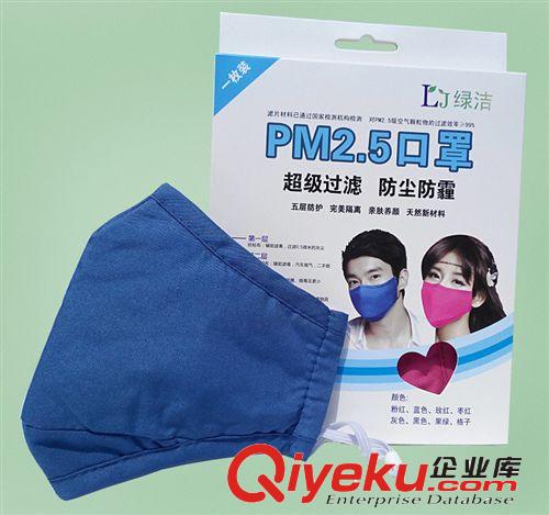 綠潔zp 廠家直銷 活性炭口罩防霧霾 PM2.5時尚口罩 秋冬帶濾片原始圖片3