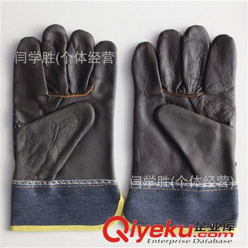 直銷加大厚雙層帆布手套24道線勞保防護(hù)手套批發(fā)絨里電焊耐磨手套