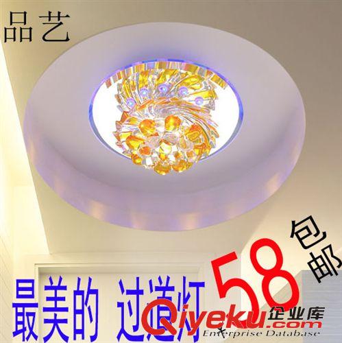 現代簡約led水晶過道燈玄關燈 吸頂燈走廊燈門廳燈陽臺燈客廳燈具