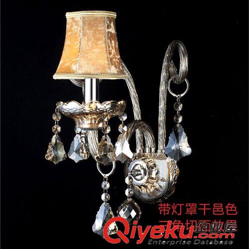 漢宮白色歐式水晶壁燈 歐式臥室床頭燈客廳蠟燭墻壁燈05