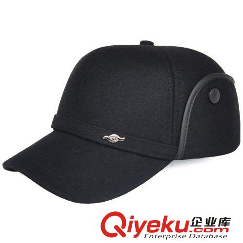 批發(fā)中年加厚老年護耳帽 護脖棒球帽子 毛呢加絨保暖戶外帽子887