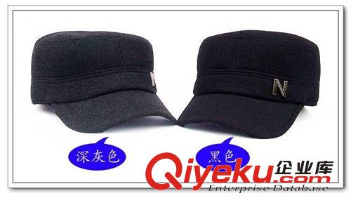 批發(fā)加厚昵子平頂帽護(hù)耳帽子 男女 秋冬天 韓版 潮 N戶外保暖軍帽原始圖片2