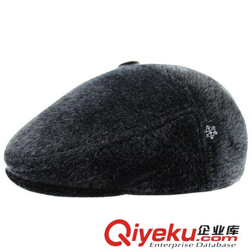 新款中老年帽子 男 皮帽子 冬季老人帽子皮鴨舌帽 保暖護(hù)耳帽子