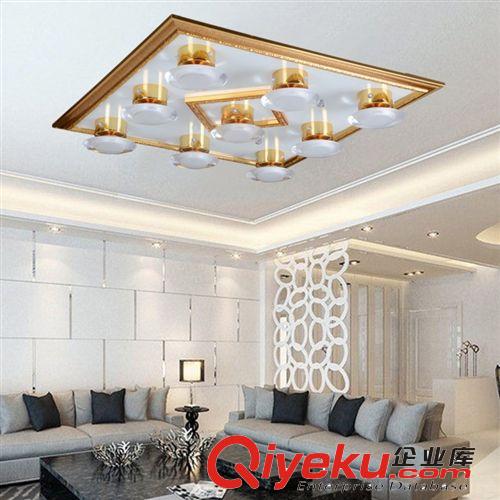 現代簡約長方形客廳燈水晶燈LED吸頂燈具大氣臥室燈餐廳房間燈飾原始圖片2
