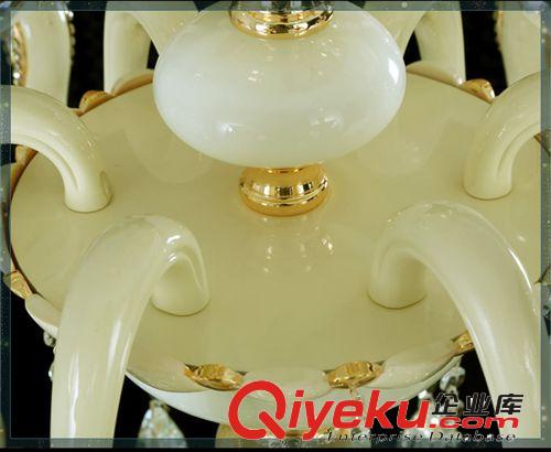 tr玉石水晶吊燈 別墅水晶燈客廳臥室燈 蠟燭水晶玉石燈惠居燈飾原始圖片2