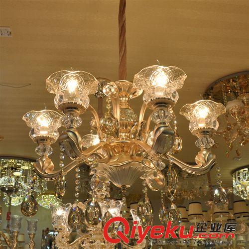 廠家直批鋅合蠟燭水晶吊燈 歐式現代別墅酒店燈具 客廳臥室餐廳燈