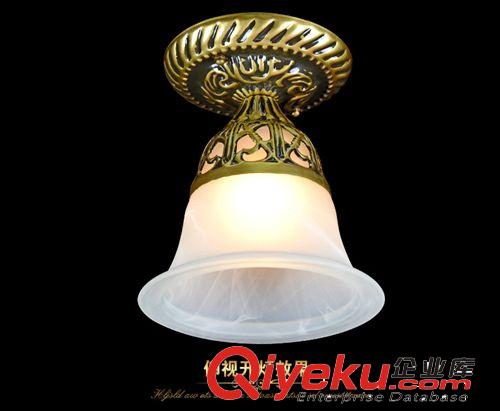 歐式仿古吸頂燈 LED餐廳燈飾 客房玻璃吸頂燈燈具801-1C原始圖片2