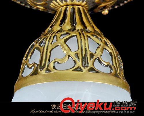 歐式仿古吸頂燈 LED餐廳燈飾 客房玻璃吸頂燈燈具801-1C原始圖片3