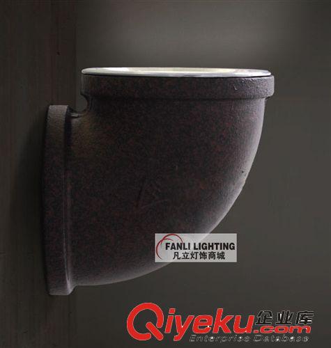 陽臺(tái)樓梯燈過道美式鄉(xiāng)村復(fù)古工業(yè)風(fēng)LED大水管壁燈原始圖片3