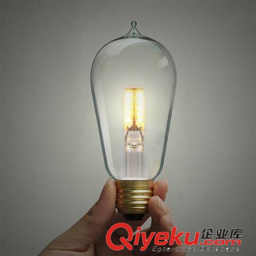 愛迪生燈泡 E27復古LED創意藝術個性家用工程裝飾ST64