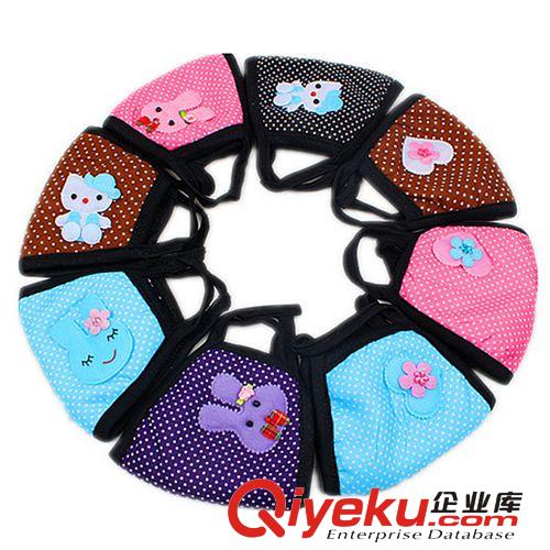 K07新款卡通動(dòng)物頭點(diǎn)點(diǎn)口罩 女士雙層防塵防霧保暖口罩批發(fā)原始圖片3