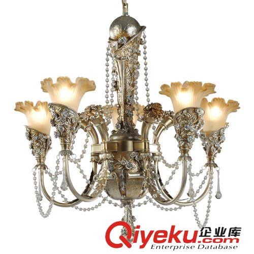 歐式樹脂雕花吊燈 仿古金色奢華百得詩特燈具美式田園雙層8+4吊燈