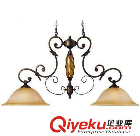 歐式古銅鐵藝單鍋吊燈 走廊過(guò)道餐廳吧臺(tái)燈具 樓梯北歐tj樹脂燈