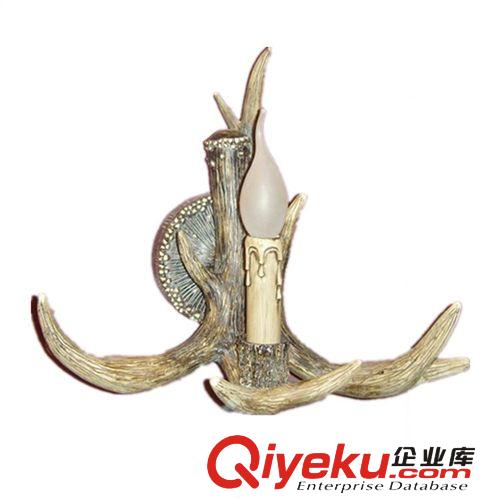 歐式樹脂單頭壁燈 鹿角雙頭壁燈 樹枝樹根臥室床頭酒吧地中海燈飾