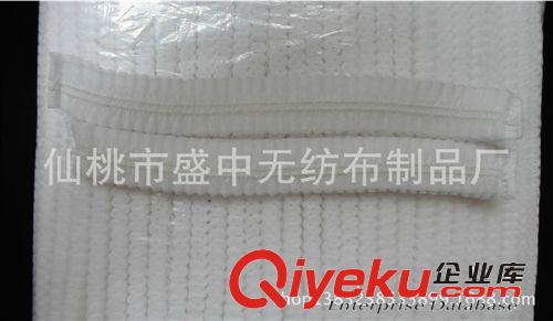 一次性帽子 無(wú)紡布條形帽蘑菇帽 食品帽子 雙筋21“白色原始圖片2