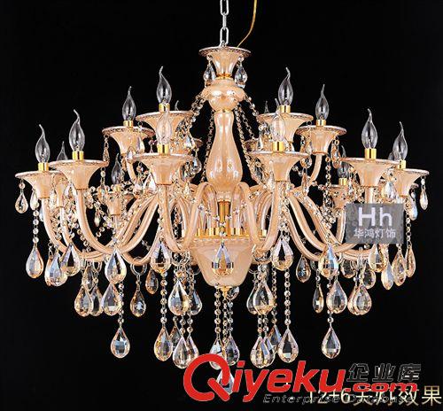 廠家直銷供應(yīng) 歐式gd吊燈/大廳/客廳餐廳/蠟燭水晶燈具琥珀立白