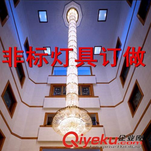 中山古鎮(zhèn)廠家訂做現(xiàn)在百貨公司樓梯口大型吊燈商場圓桶水晶吊燈