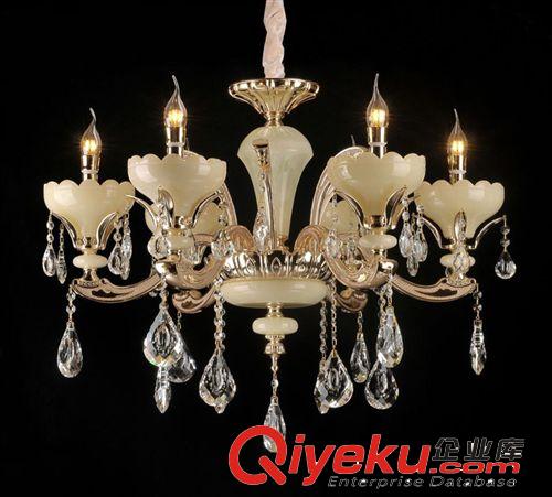歐式水晶吊燈鋅合金仿玉石吊燈客廳餐廳臥室復式別墅工程燈具燈飾原始圖片3