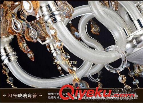 歐式鋅合金蠟燭水晶吊燈別墅酒店會(huì)所客廳燈具燈飾gd餐廳工程燈