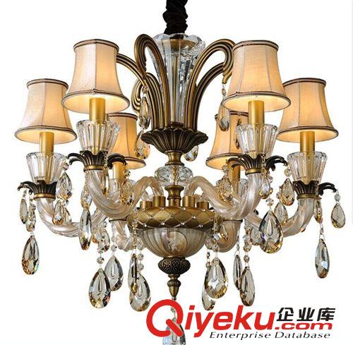 奢華出口水晶吊燈 鋅合金玉石水晶吊燈 歐式客廳燈 蠟燭水晶燈