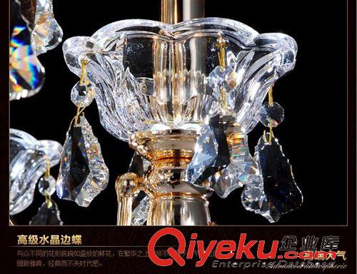 led水晶餐吊燈簡(jiǎn)約創(chuàng)意客廳臥室歐式水晶吊燈蠟燭吊燈具古鎮(zhèn)燈飾原始圖片3