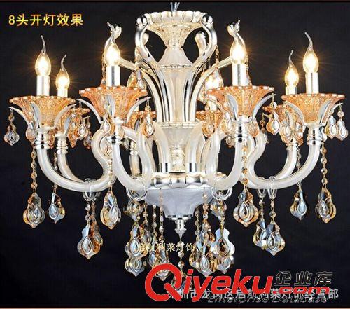 簡約歐式K9水晶吊燈 蠟燭水晶燈客廳餐廳臥室吊燈 古鎮(zhèn)廠家批發(fā)