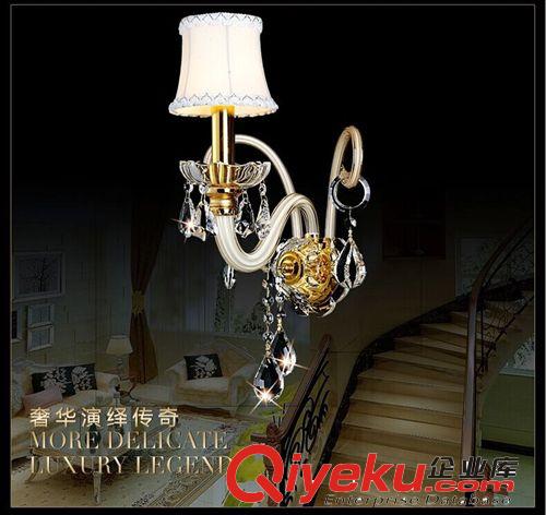 廠家批發(fā)歐式水晶壁燈床頭燈蠟燭單頭雙頭墻燈蠟燭水晶吊燈1011