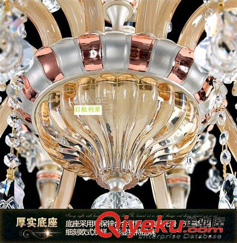 啟航利萊廠家批發(fā)gd酒店會(huì)所客廳珍珠銀色水晶蠟燭燈水晶吊燈原始圖片3