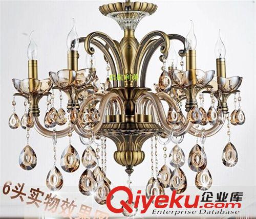 歐式鋅合金蠟燭水晶吊燈別墅酒店會所客廳燈具燈飾gd餐廳工程燈