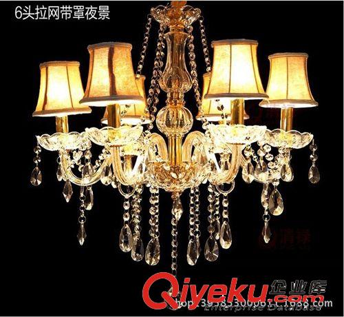 歐式現代客廳燈餐廳燈臥室燈 金色水晶蠟燭燈 現貨批發原始圖片2